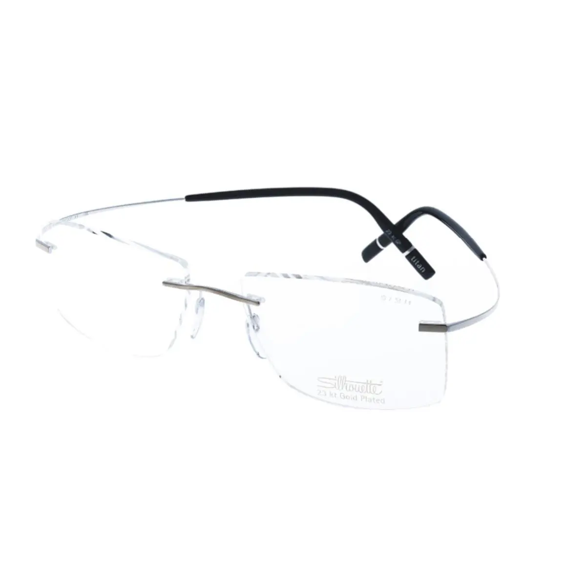 Silhouette Rimless Tma Eyeglasses 5539 IG 8180 54-17 23kt Gold Plated Frames