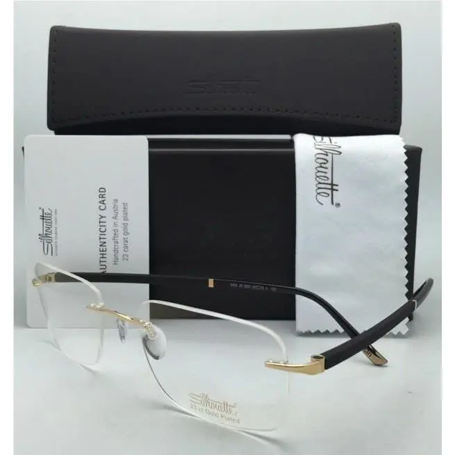 Silhouette Eyeglasses Hinge C-2 5424 20 6051 23K Gold Plated Brown Frame
