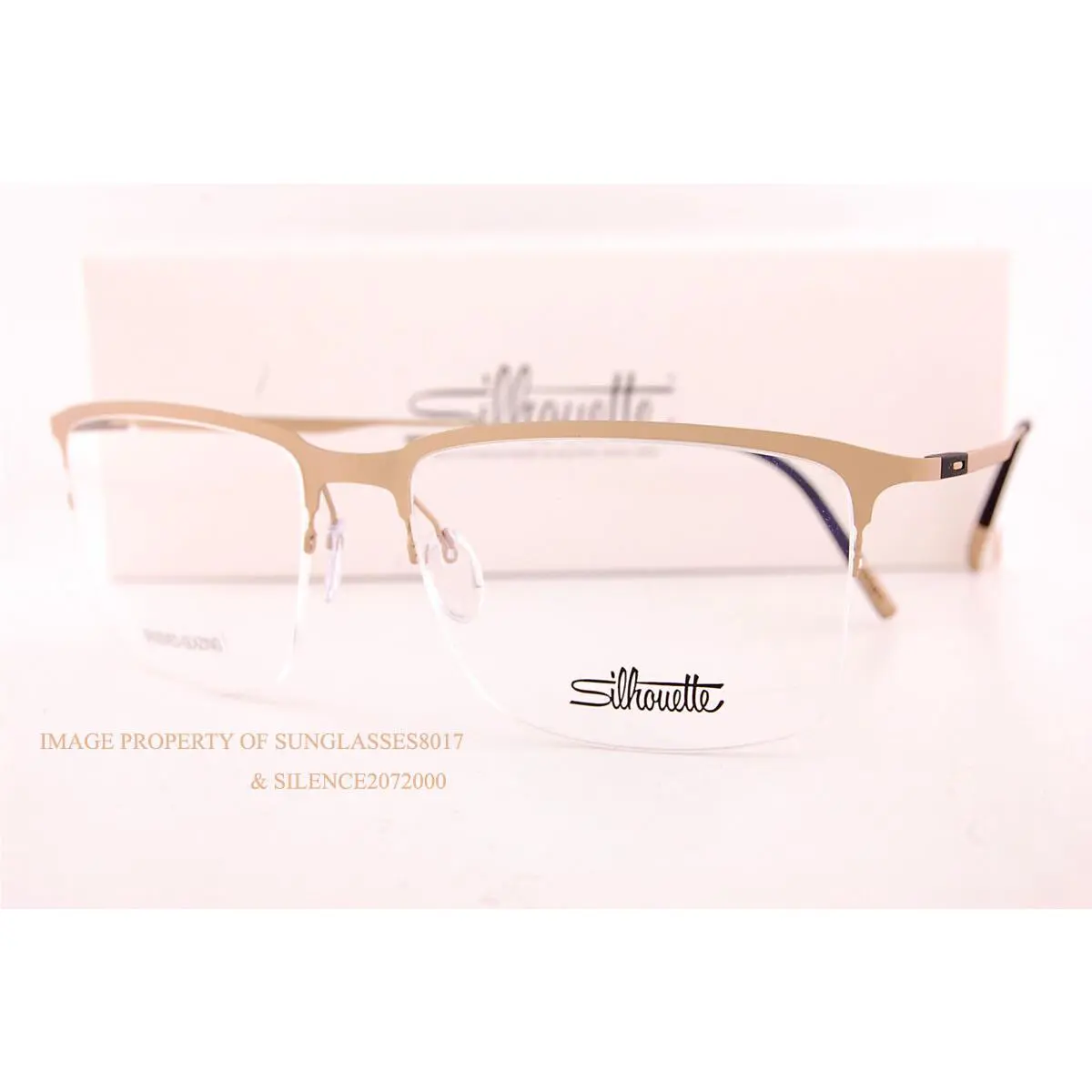 Silhouette Eyeglass Frames Lite Arcs 5549 7530 Dusty Gold 56mm