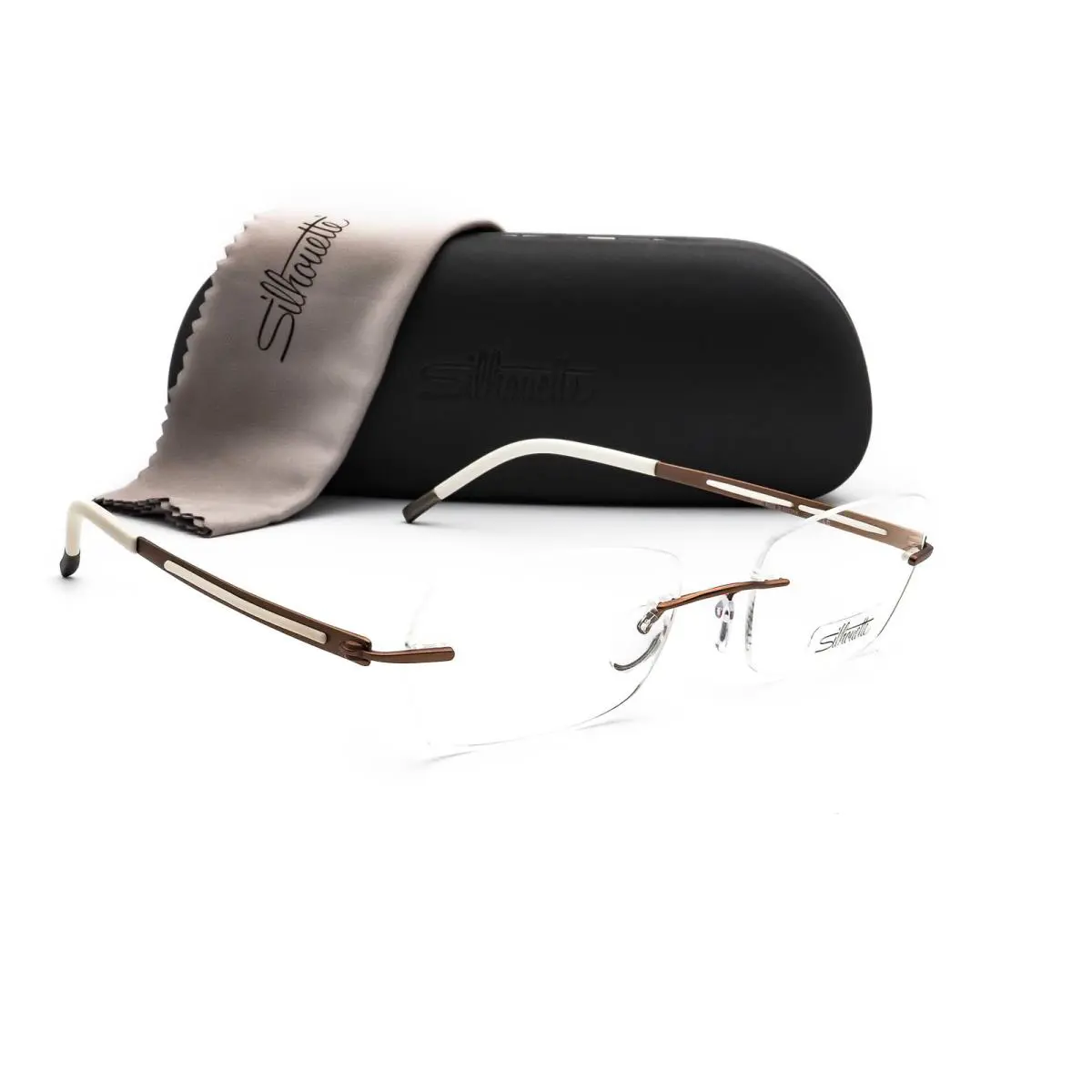 Silhouette Eyeglasses 4365 40 6063 5263 Titan Rose Gold White Rimless 49 17 135