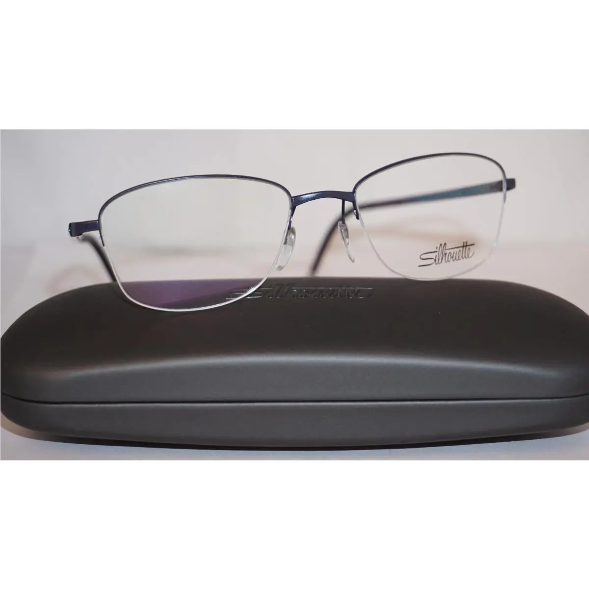 Silhouette Eyeglasses Blue Titanium Half Rim 4402 40 6055 50 18 135