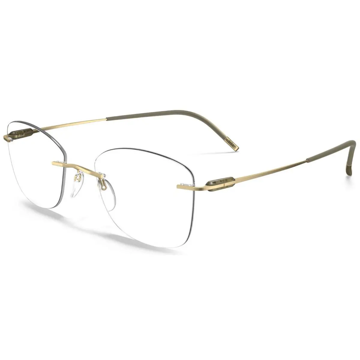 Silhouette 5561 8540 Eyeglasses Purist Restful Olive 55-17-140 5561/AW-8540