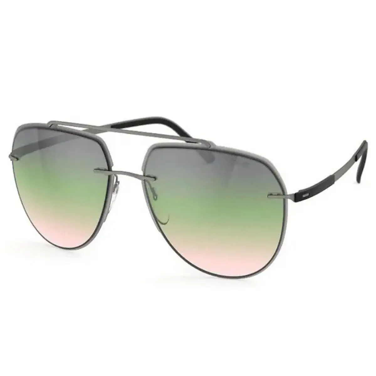 Silhouette Sunglasses 8719 Ring 59-17-140 Ruthenium Green Rose 8719/75-6560