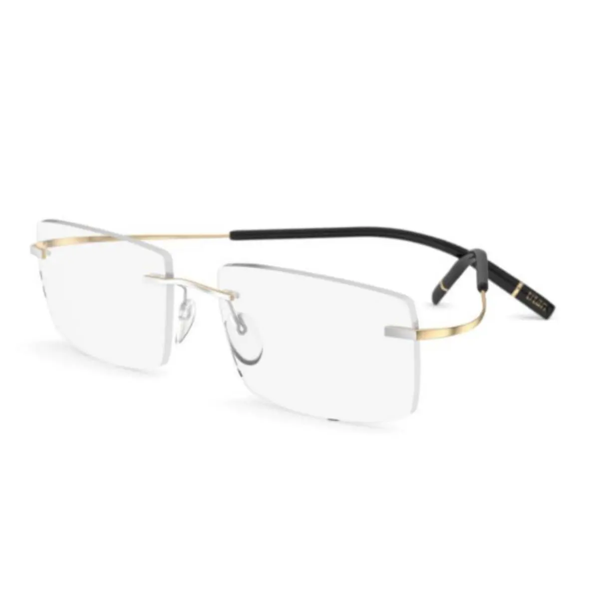 Silhouette Rimless Tma Eyeglasses 5539 IZ 8080 52-19 23kt Gold Plated Frames