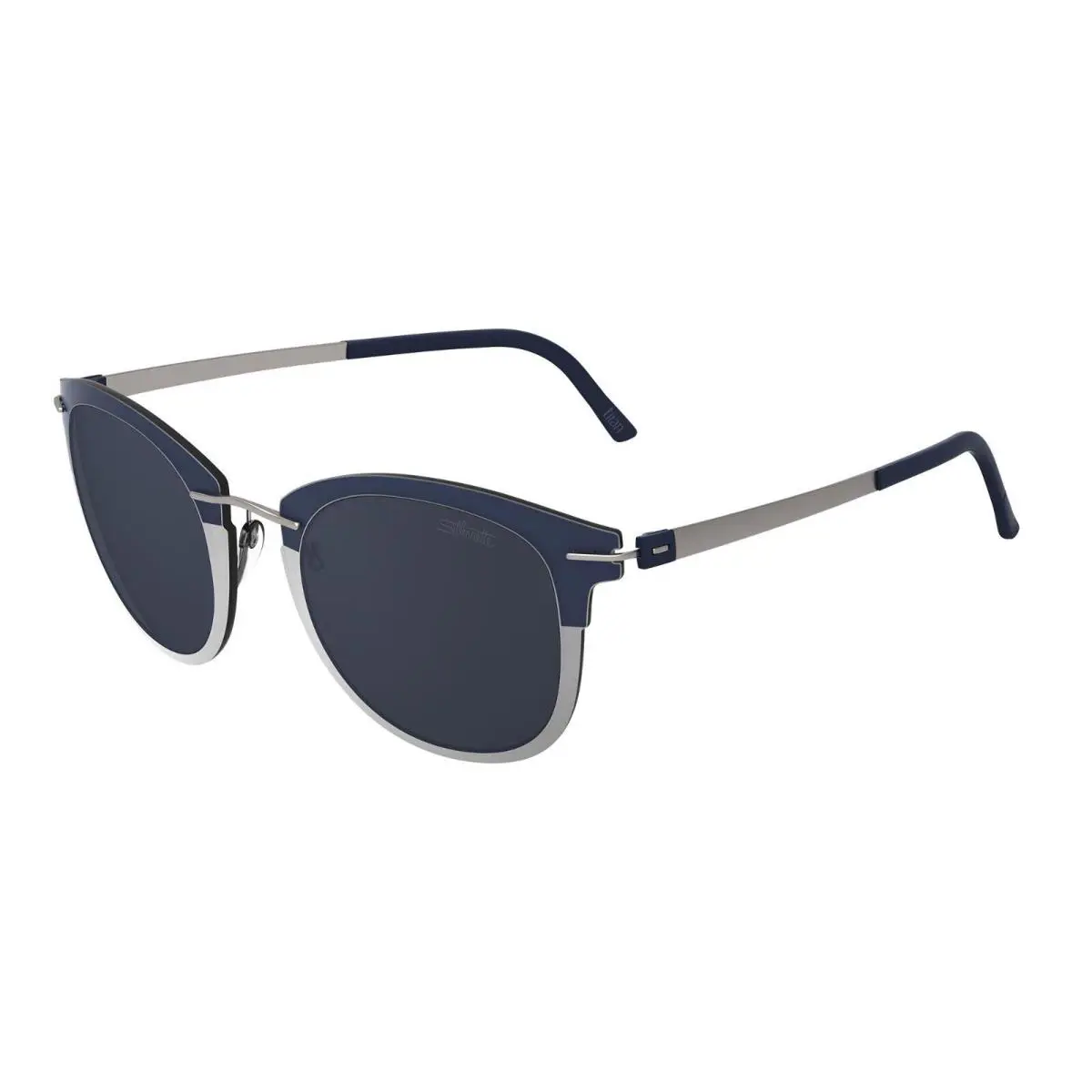 Infinity Collection 8701 Silver and Blue/blue 7110 Sunglasses by Silhouette