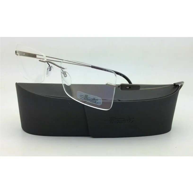 Silhouette Eyeglasses Titan Design 7657 6054 50-19 Brown-bronze w/ Clear Lenses