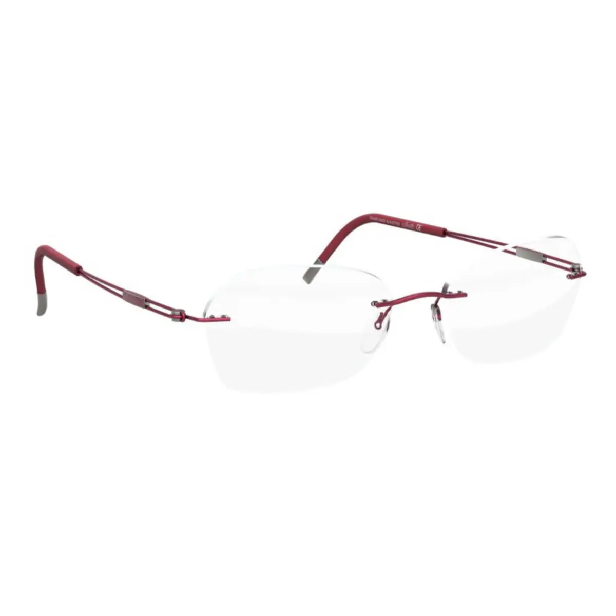 Silhouette Eyeglasses 5521 FC 3040 Titan Next Generation Ruby Red Titanium Frame