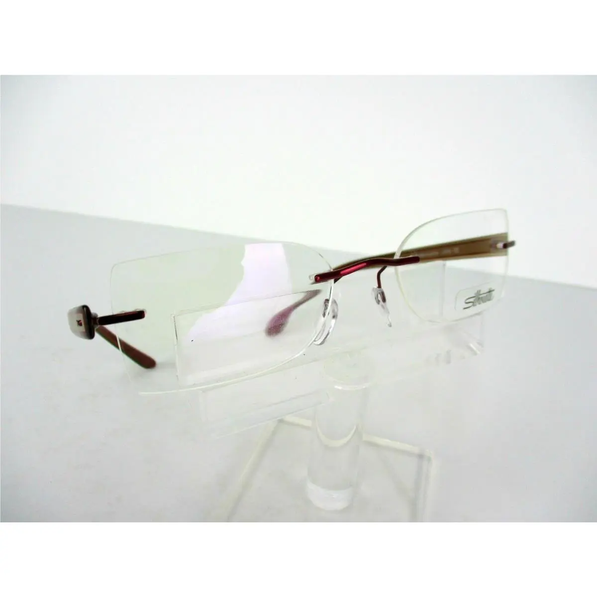 Silhouette Modern Shades 5250 6055 Red Ivory Pearl 50 x 19 Eyeglass Eyewear
