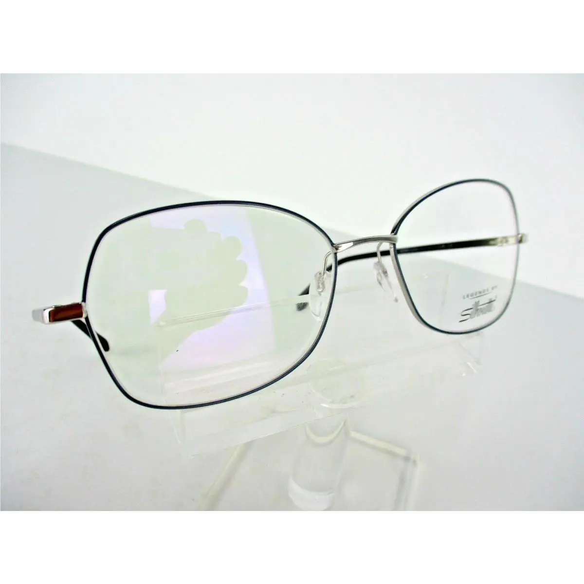 Silhouette Titanium 3506 - 6050 Silver / Blue 53 x 17 125 mm Eyeglass Frames