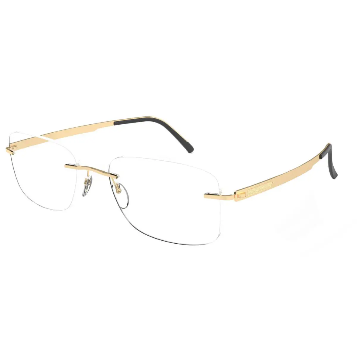 Silhouette Rimless Eyeglasses Venture 5554 KA 7520 55 23kt Gold Plated Frame - Frame: 23kt Gold Plated, Lens: Clear Demo lenses with Anti-Relective Coating