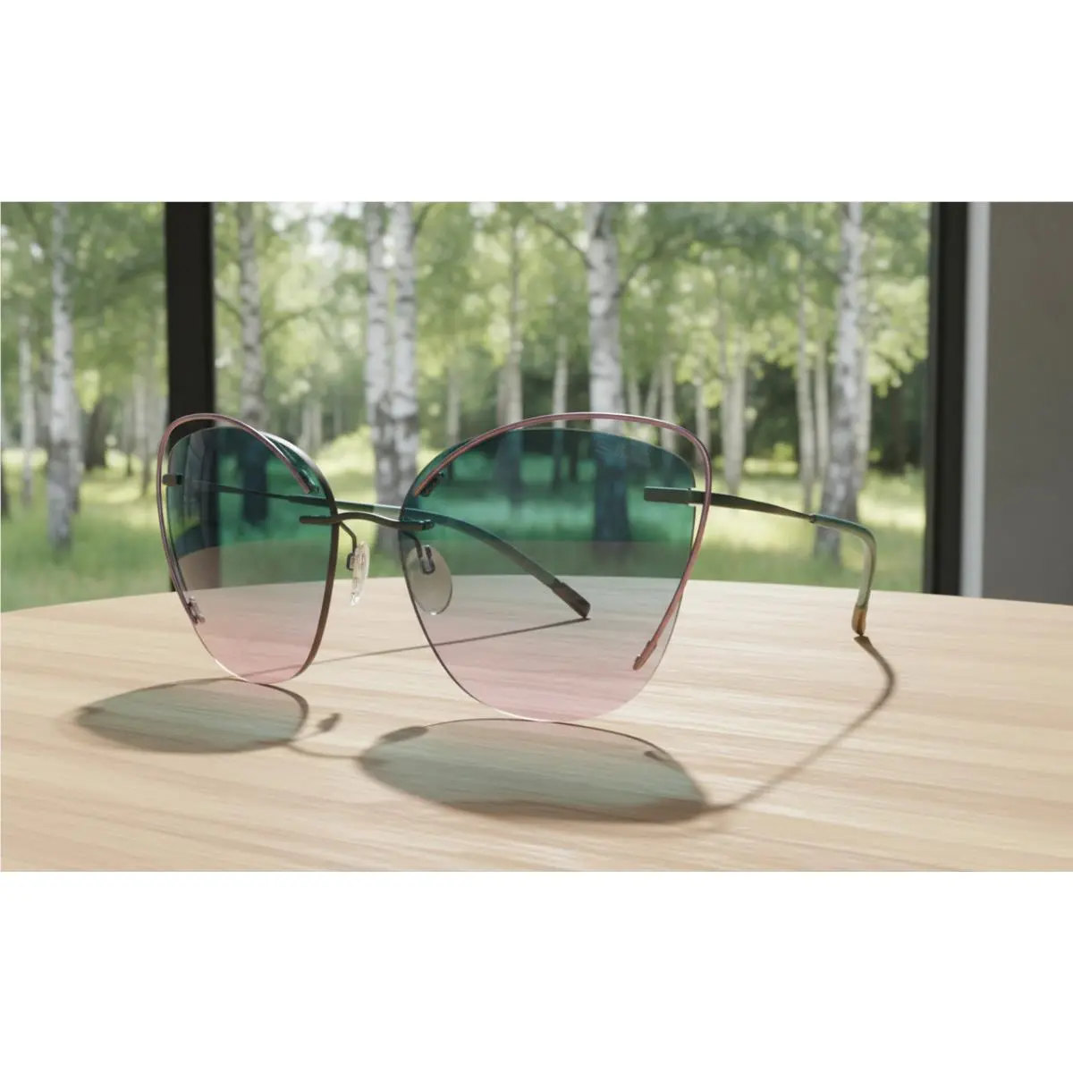 Silhouette Rimless Sunglasses Extra Large / Ultra Light 58mm 8163