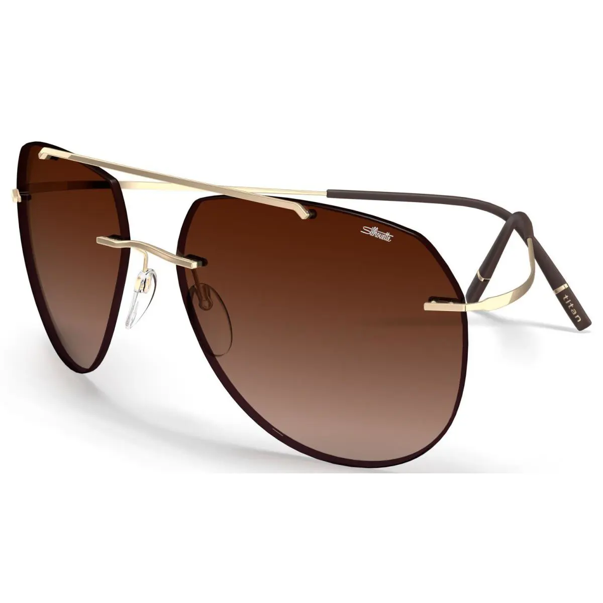 Silhouette Nash Tma Collectio 61/15/145 Gold / Dark Brown 8744/75-7730-61MM