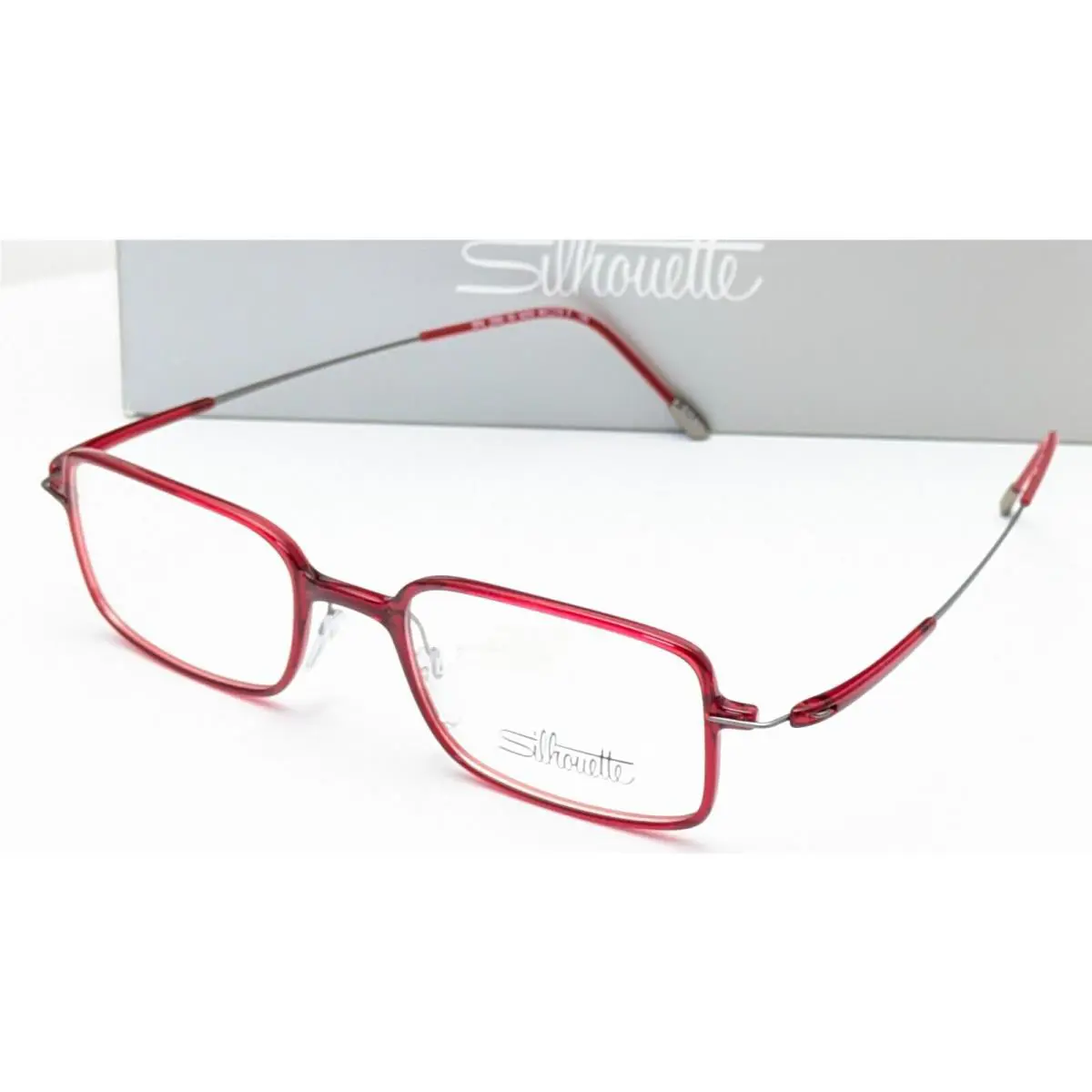 Silhouette Spx 2880 60 6059 Rectangle Red Womens Eyeglasses 48mm