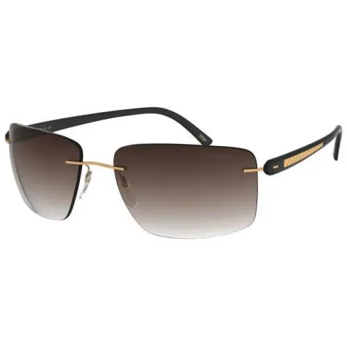 Silhouette Sunglasses Spielberg 61/17/135 Dark Brown Gold Brn Grad 8722/75-7530