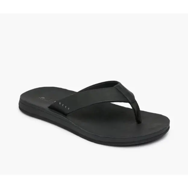 Man Reef Ojai Classic Premium Leather Flip Flop Sandal CJ6247 Black