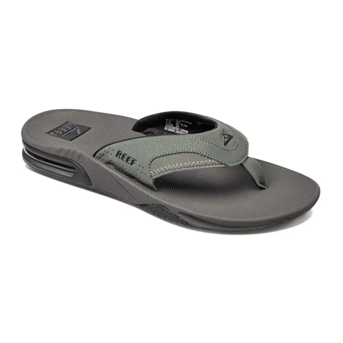 Reef Men`s Sandals 2026 Fanning Rfgrb Grey / Black Flip Flop - Grey / Black
