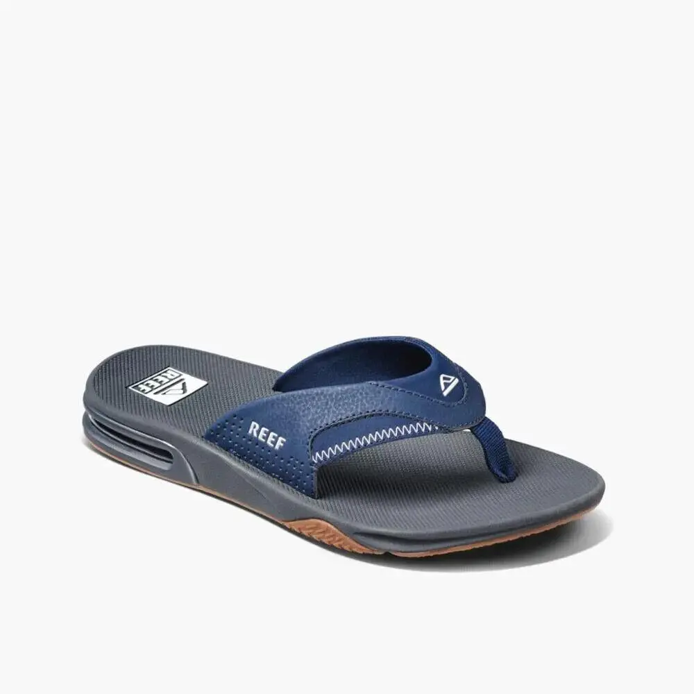 Reef Men`s Fanning Flip Flop Sandals with Integrated Bottle Opener 8 13 US