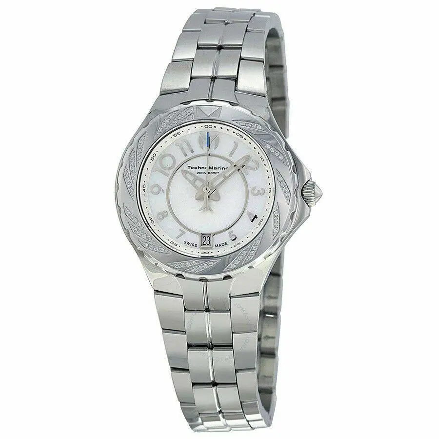 Technomarine 713004 Sea Pearl White Dial Diamond Stainless Steel Ladies Watch by TechnoMarine