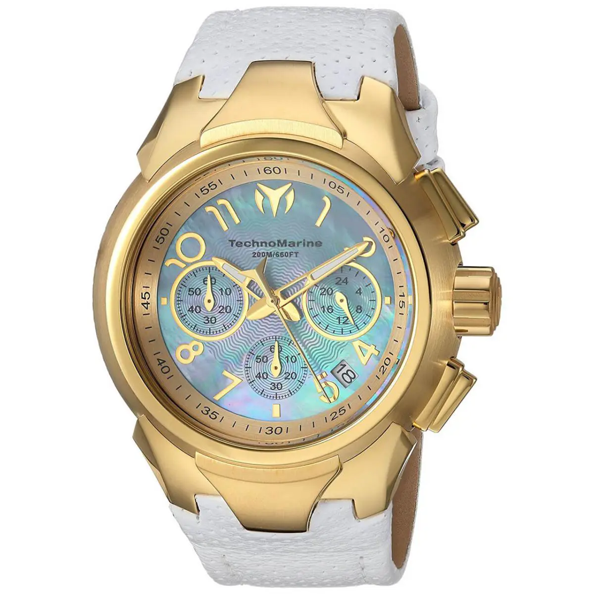 Technomarine TM-715034 Sea Mop Dial Leather Strap Chronograph Women`s Watch by TechnoMarine