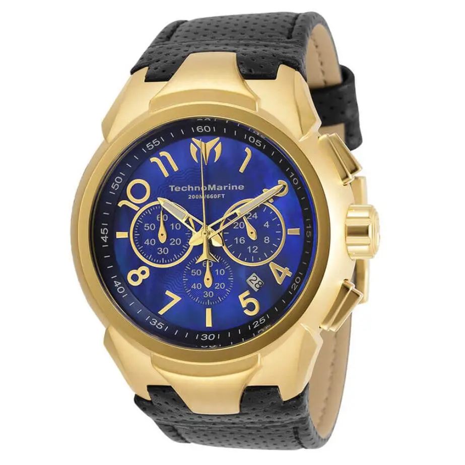 Technomarine Sea Men`s 48mm Blue Mother of Pearl Chronograph Watch TM-718005