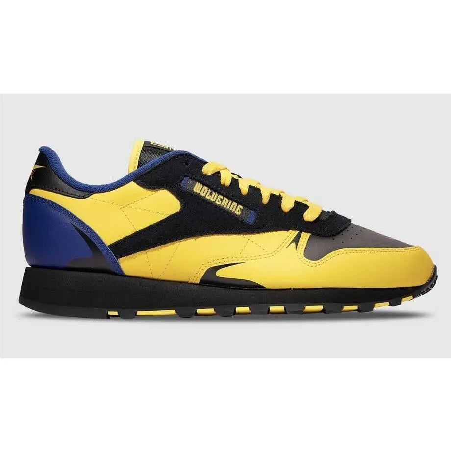 Reebok shoes - Reebok Classic Leather - Classic Leather - Black/Yellow/Blue 5
