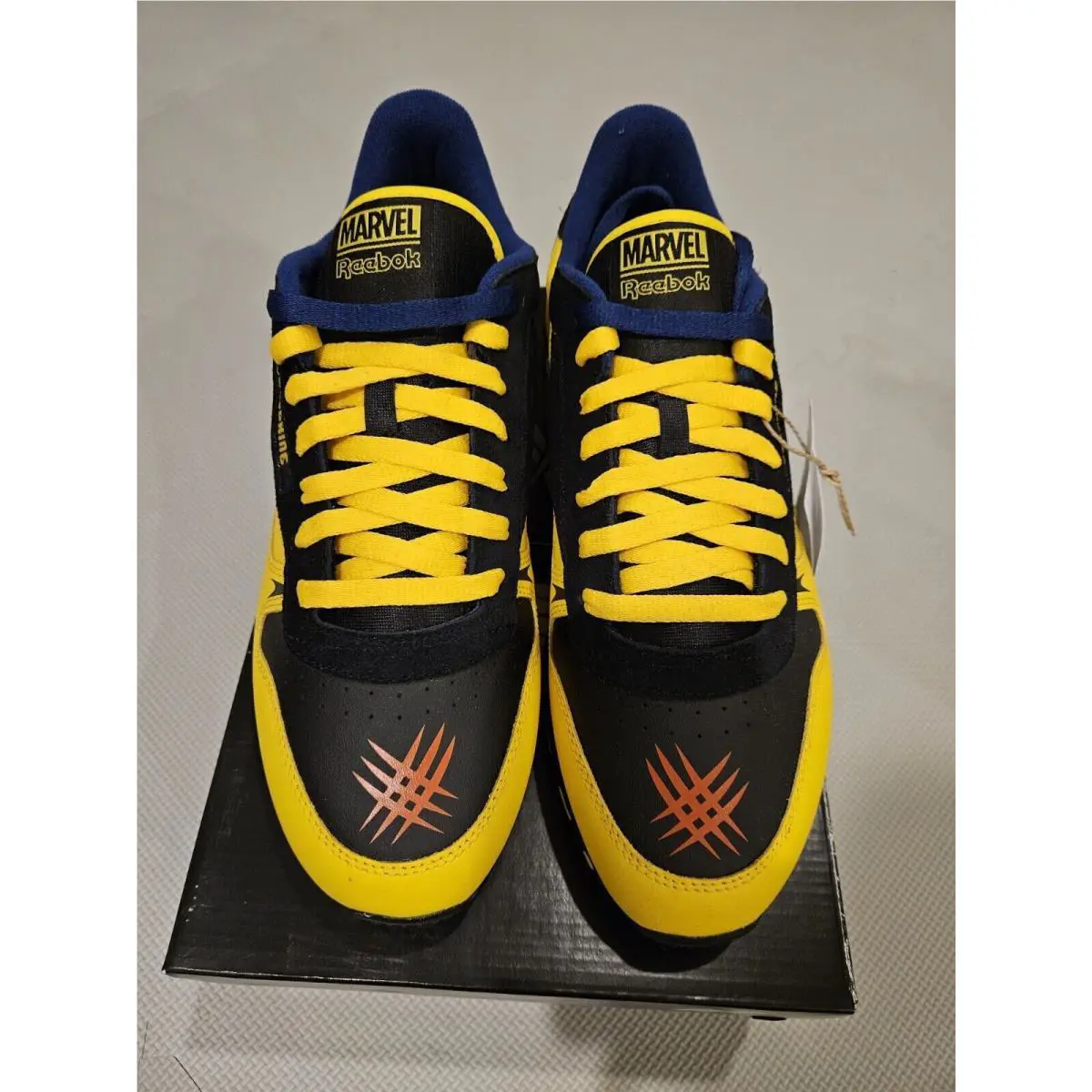 Reebok shoes - Reebok Classic Leather - Classic Leather - Black/Yellow/Blue 0