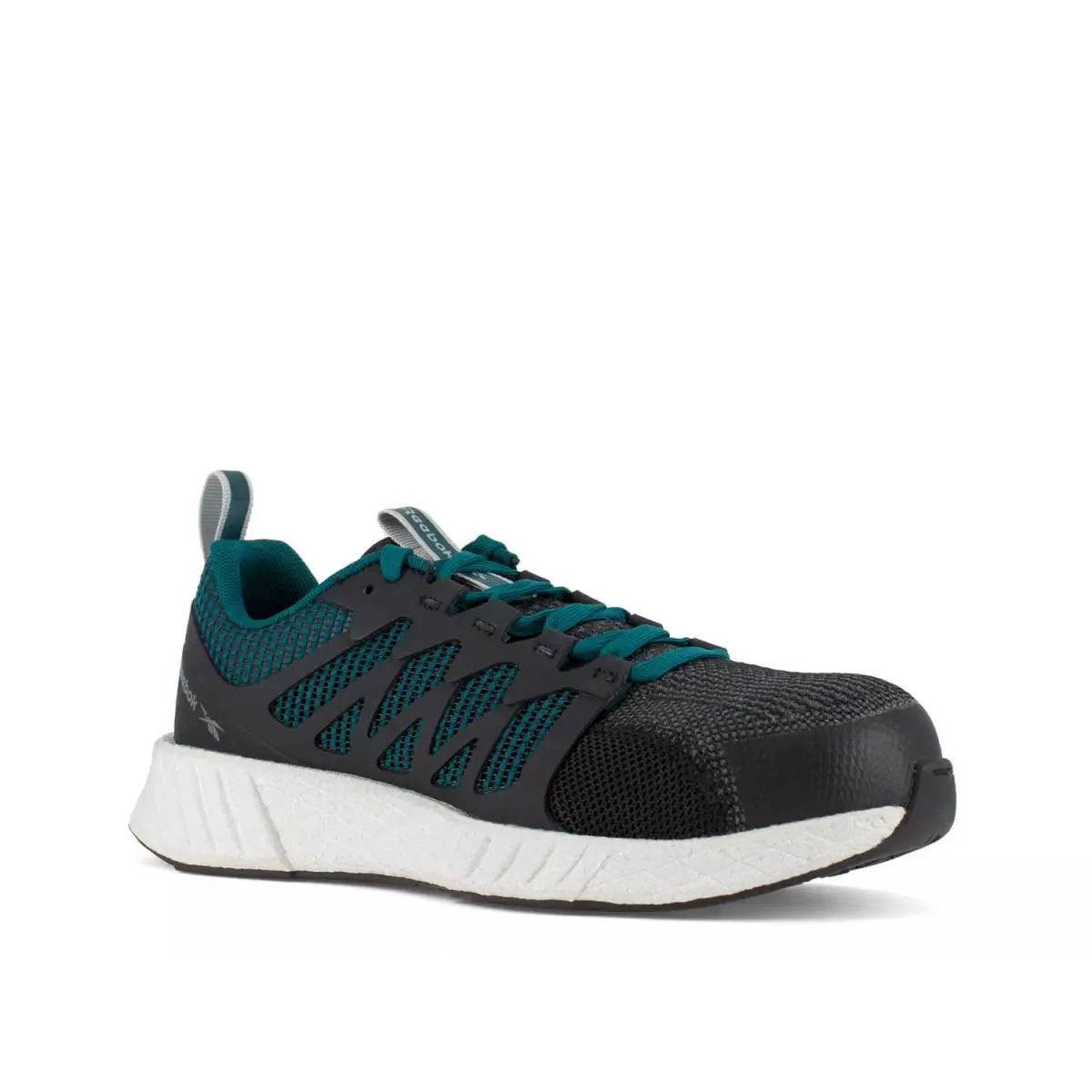 Woman`s Shoes Reebok Work Fusion Flexweave Composite Toe Work Sneaker - Dark Green