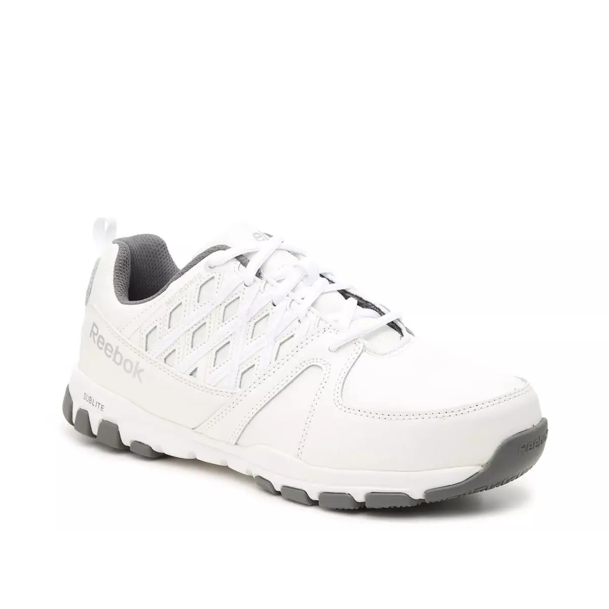 Man`s Athletic Sneakers Reebok Work Sublite Steel Toe Work Shoe - White