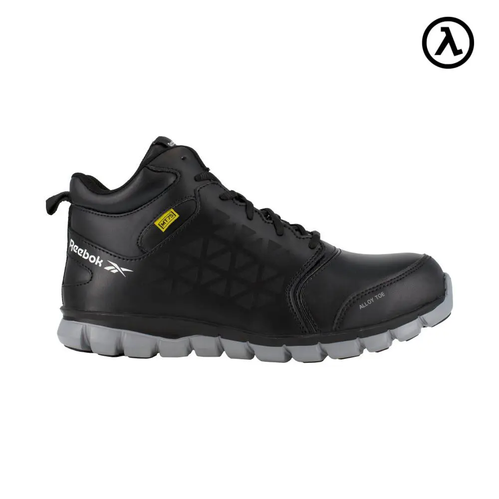 Reebok Sublite Cushion Work Men`s Athletic Mid-cut Cushguard Black Boots RB4143 - Black