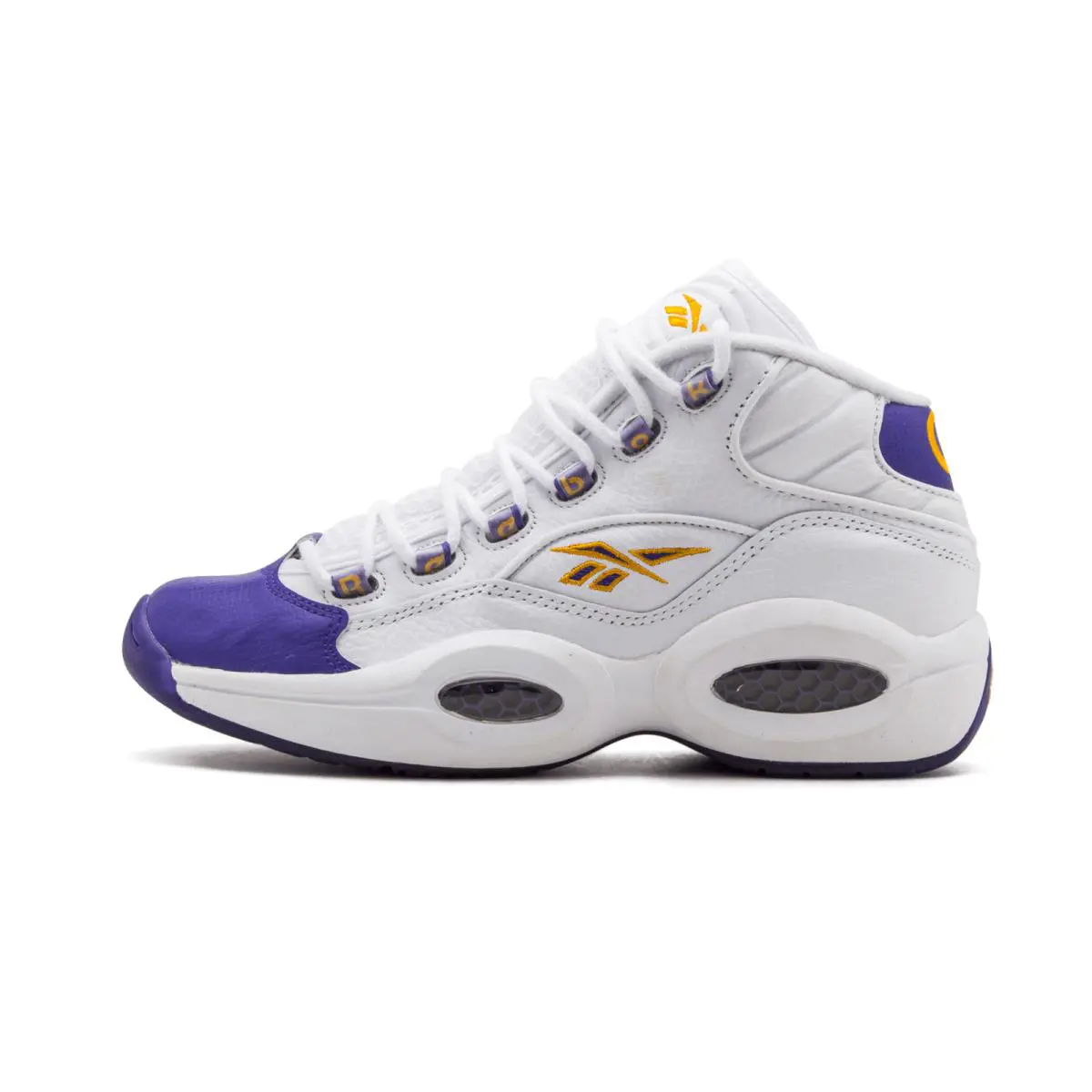 Men`s Reebok Question Mid Athletic Fashion Sneakers V53581 - White