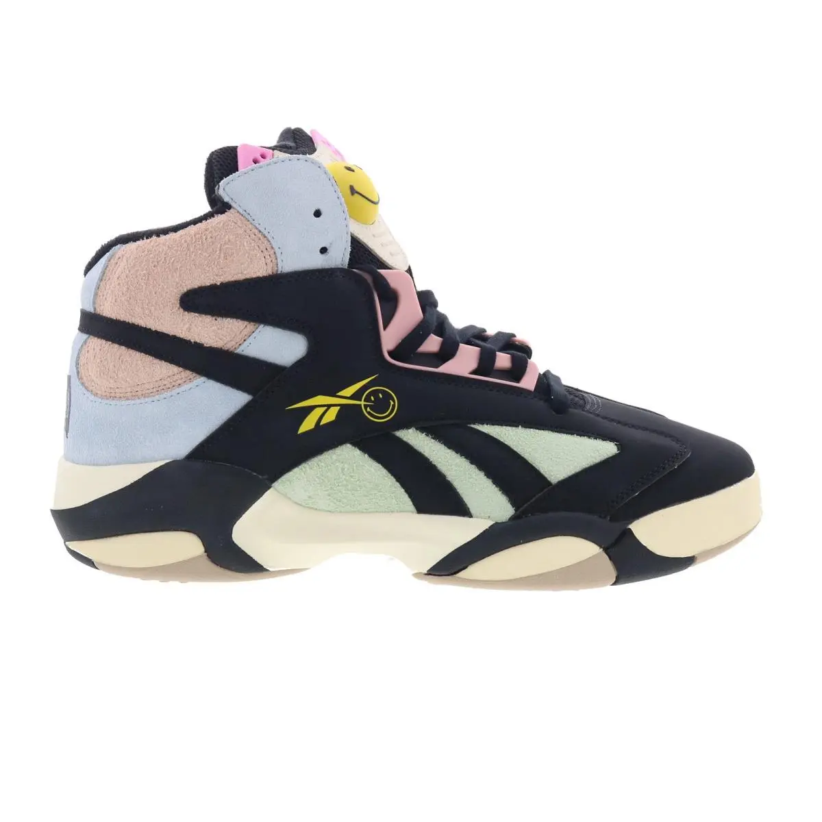 Reebok Shaq Attaq Mens Black Suede Lace Up Athletic Basketball Shoes 12 - Black