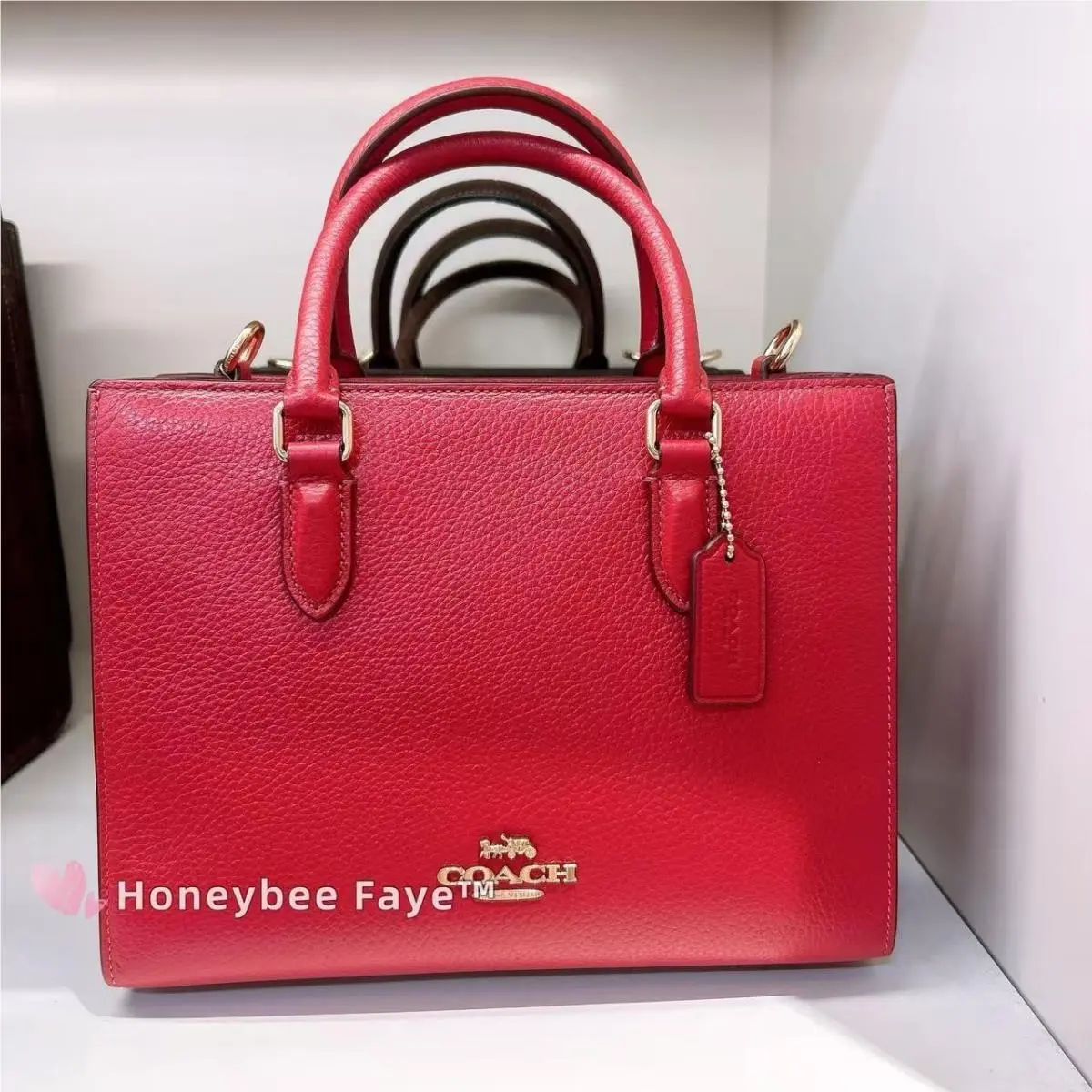 Coach Maggie Small Tote Bag In Blocked Signature Canvas CY676/CY668