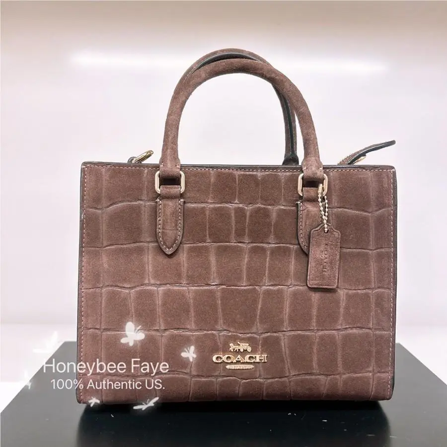 Maggie Small Tote Bag In Blocked Signature Canvas CY676/CY668 CCC71 Gold/Maple by Coach