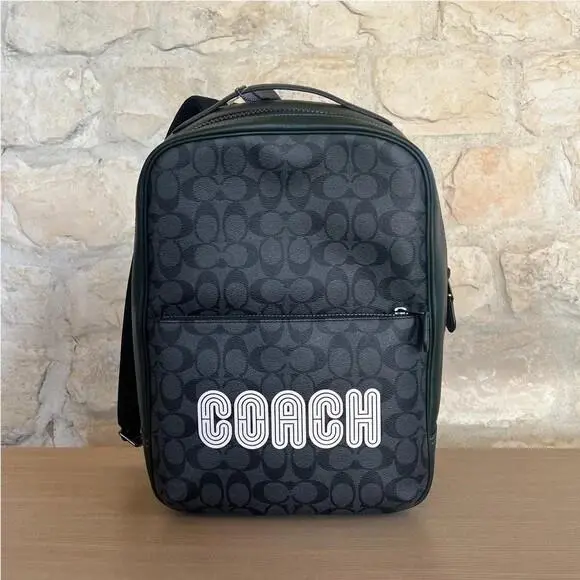 Westway Signature  Backpack Authenticnwt Bright Cardinal/amazon Green Charcoal/Amazon Green by Coach