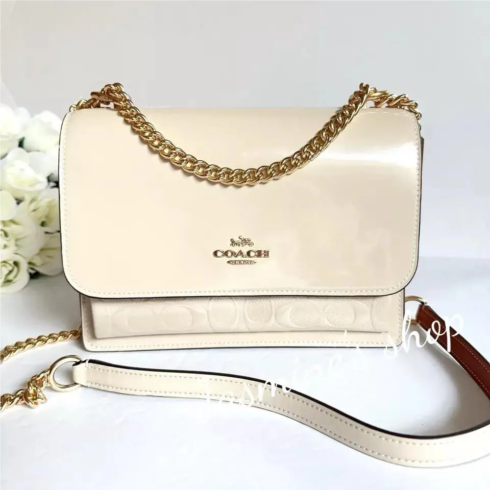 Klare Crossbody Bag In Signature Leather CV397/CU993 CU993/Gold/Chalk by Coach