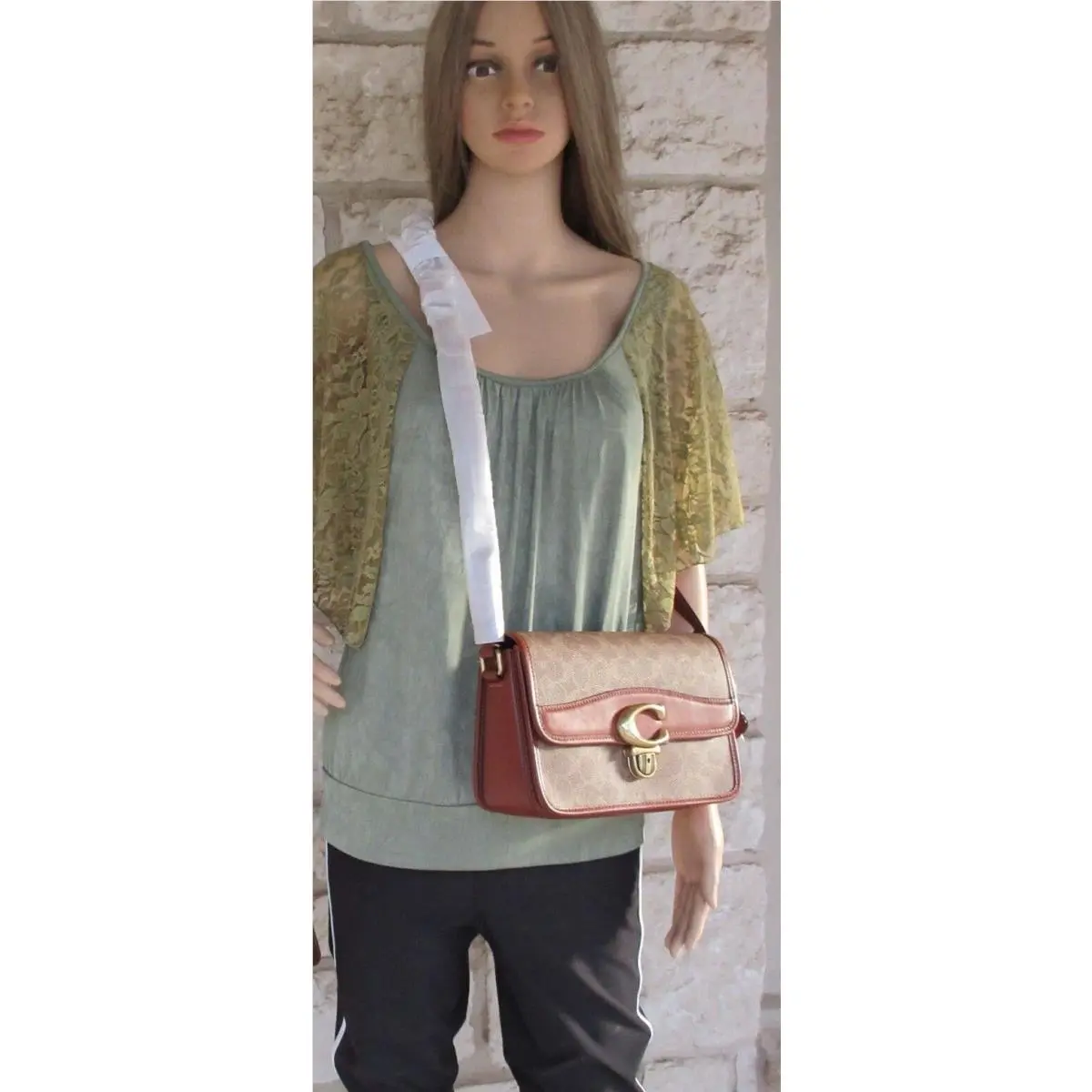 Tan Rust Coated Signature Studio Shoulder Bag or Bag 2-pc Set Options  Studio Shoulder/Crossbody bag Signature by Coach