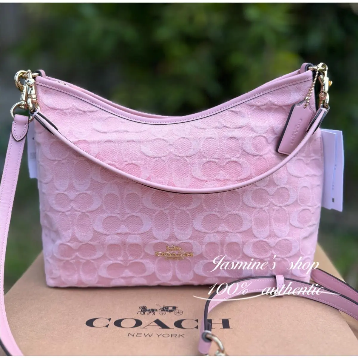 Laurel Shoulder Bag CR148/CV975/CT850/CER66/CEL12 CER66/light pink denim by Coach