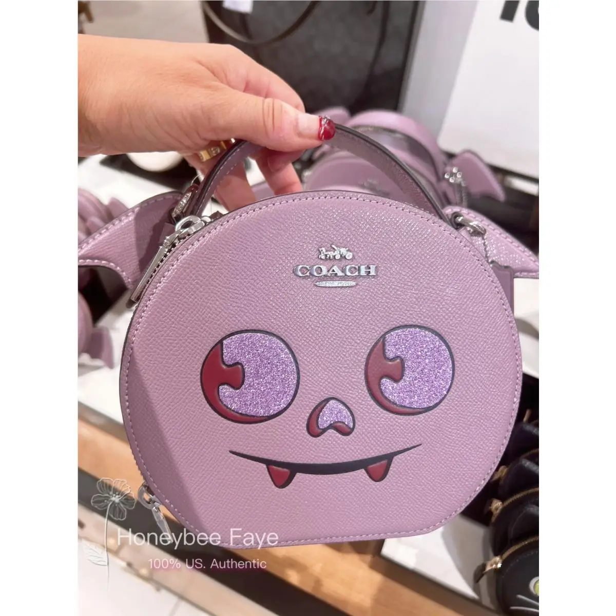 Coach Canteen Crossbody Bag with Halloween Ghost Face/bat/pumpkin/cat