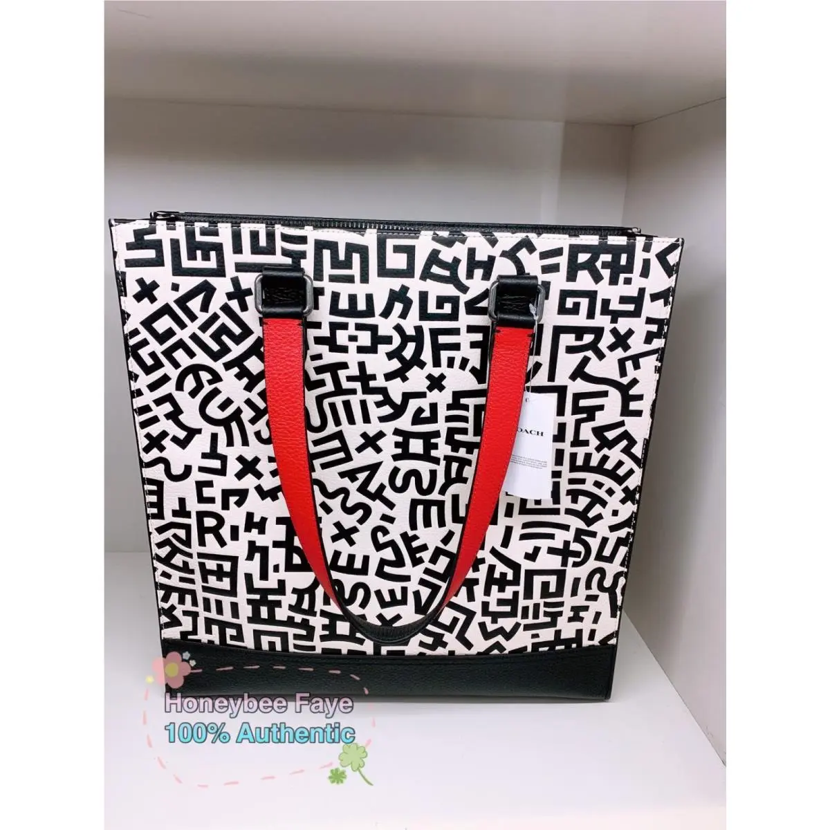 Coach Men`s Graham Structured Tote In Blocked Signature Canvas