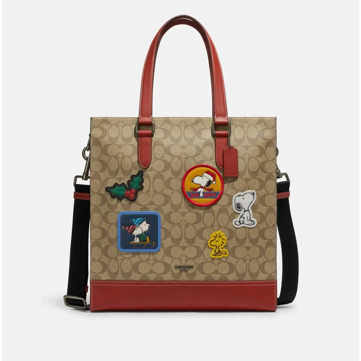 Men`s Graham Structured Tote In Blocked Signature Canvas CE948 Gunmetal/Khaki Multi by Coach