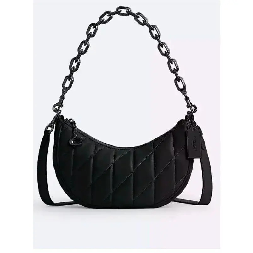 Mira Small Quilted Leather Shoulder X-body Bag V5/BLACK or Bag +wallet  Mira Small Pillow Quilting Leather Black by Coach