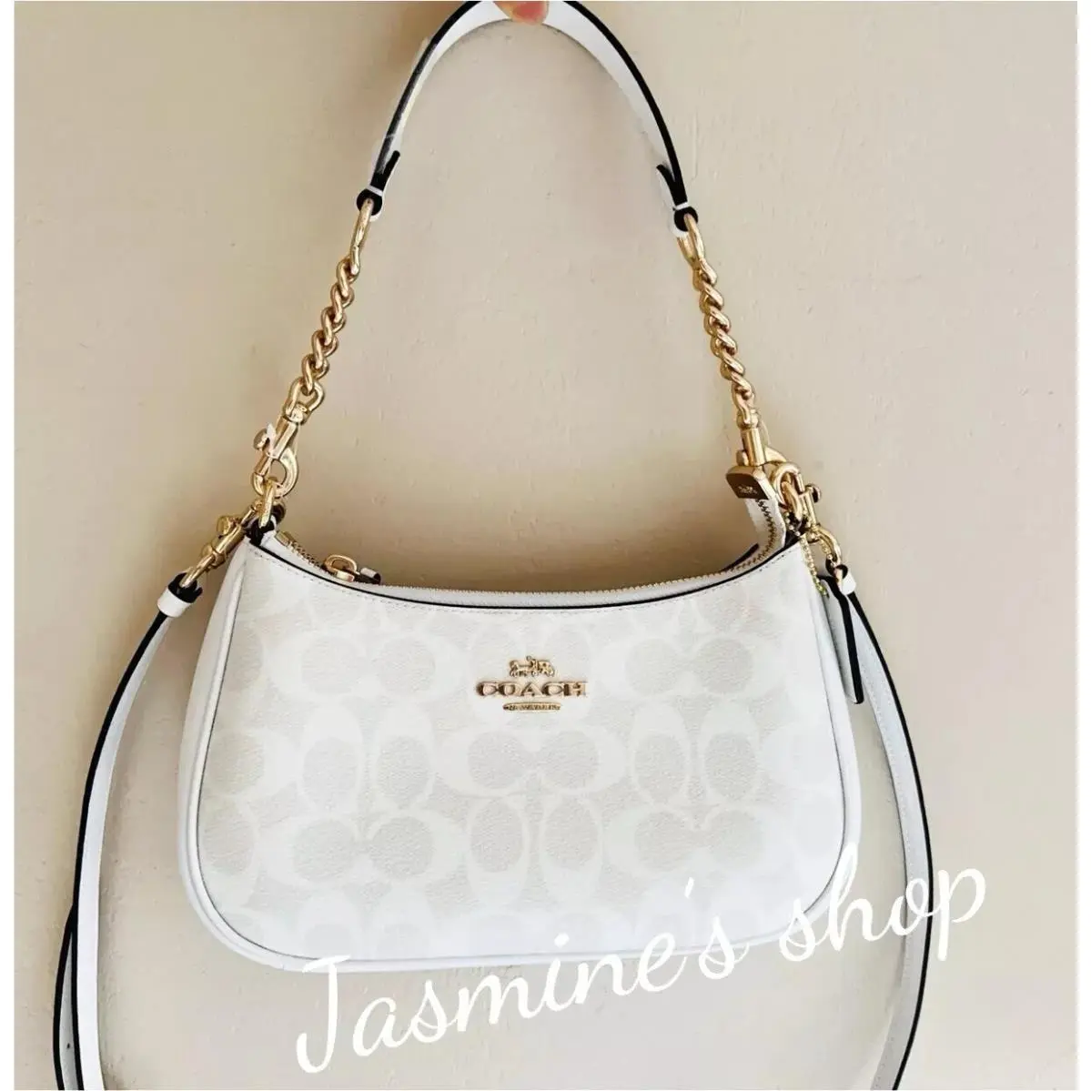 Teri Shoulder Bag In Signature Canvas CA548/cv933 CA548 chalk /giacier white by Coach