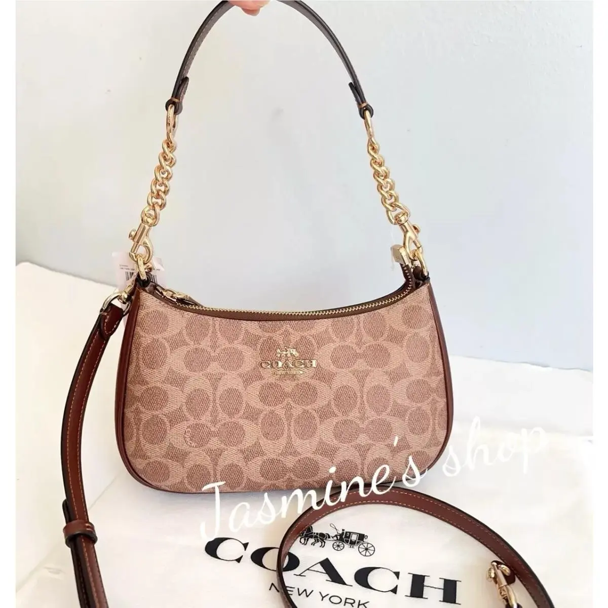Teri Shoulder Bag In Signature Canvas CA548/cv933 CV933/tan/brown by Coach