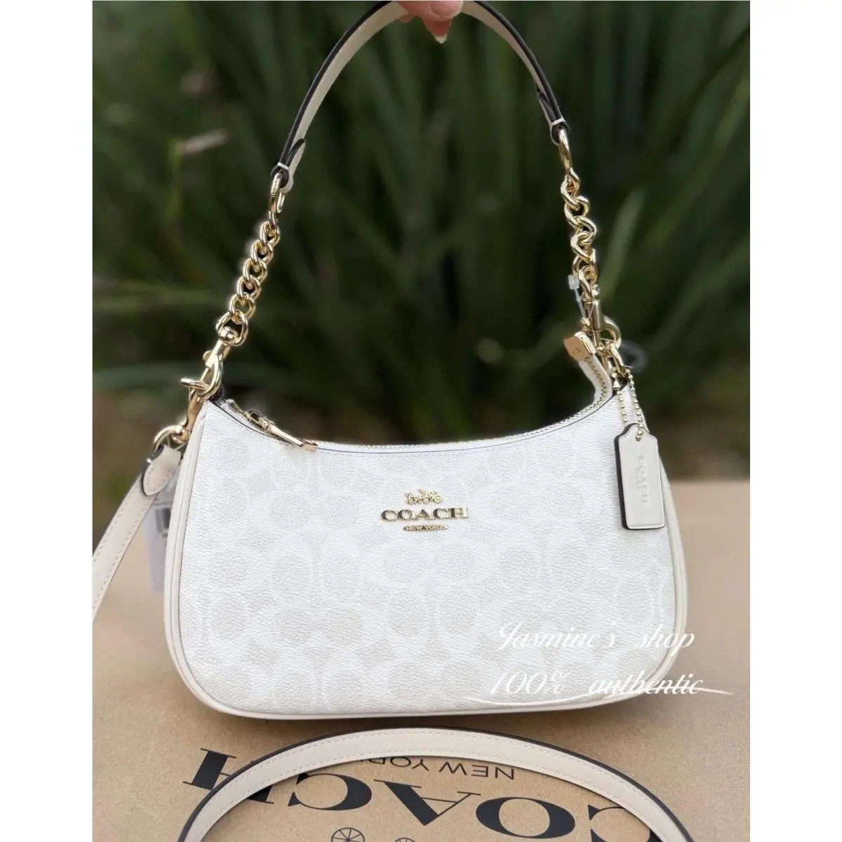 Teri Shoulder Bag In Signature Canvas CA548/cv933 CV933/white/chalk by Coach