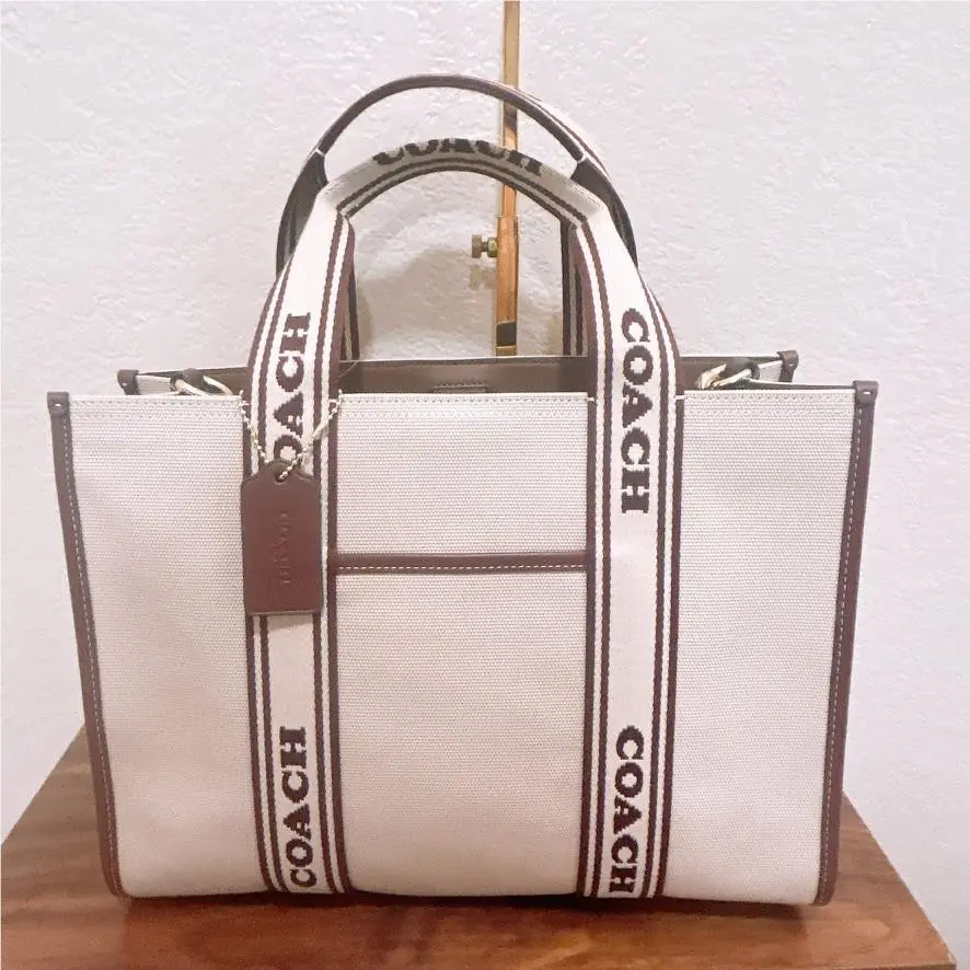 Smith Tote Bag Medium Size Canvas CS617/CY367 Gold/Natural Multi by Coach