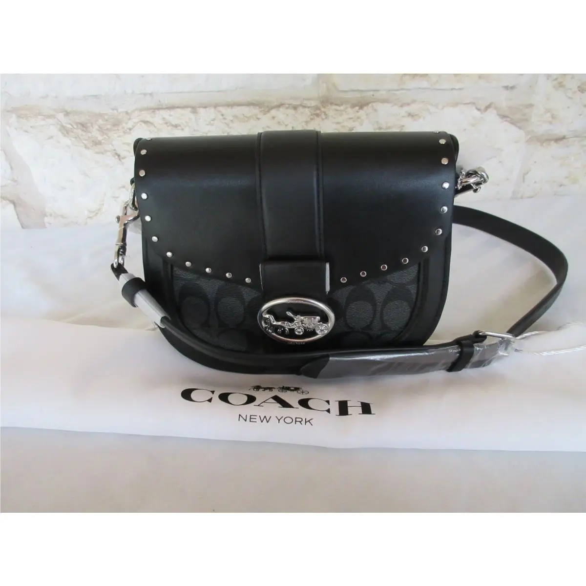 Coach  bag  - Coach Georgie - Georgie - Black, Handle/Strap: Black, Hardware: Silver
