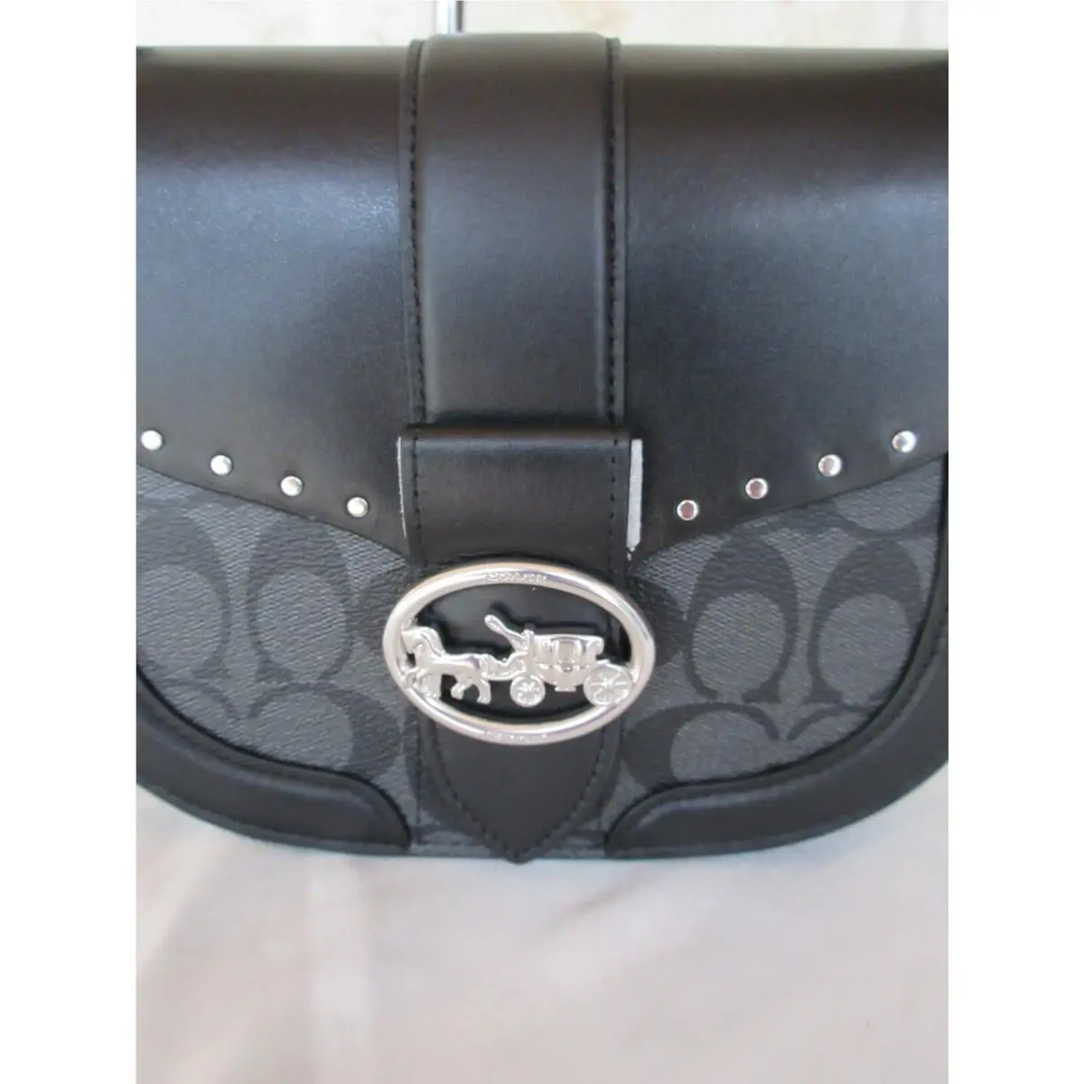 Coach  bag  - Coach Georgie - Georgie - Black, Handle/Strap: Black, Hardware: Silver