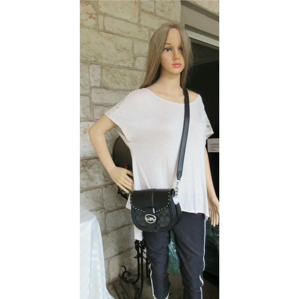 Coach  bag  - Coach Georgie - Georgie - Black, Handle/Strap: Black, Hardware: Silver