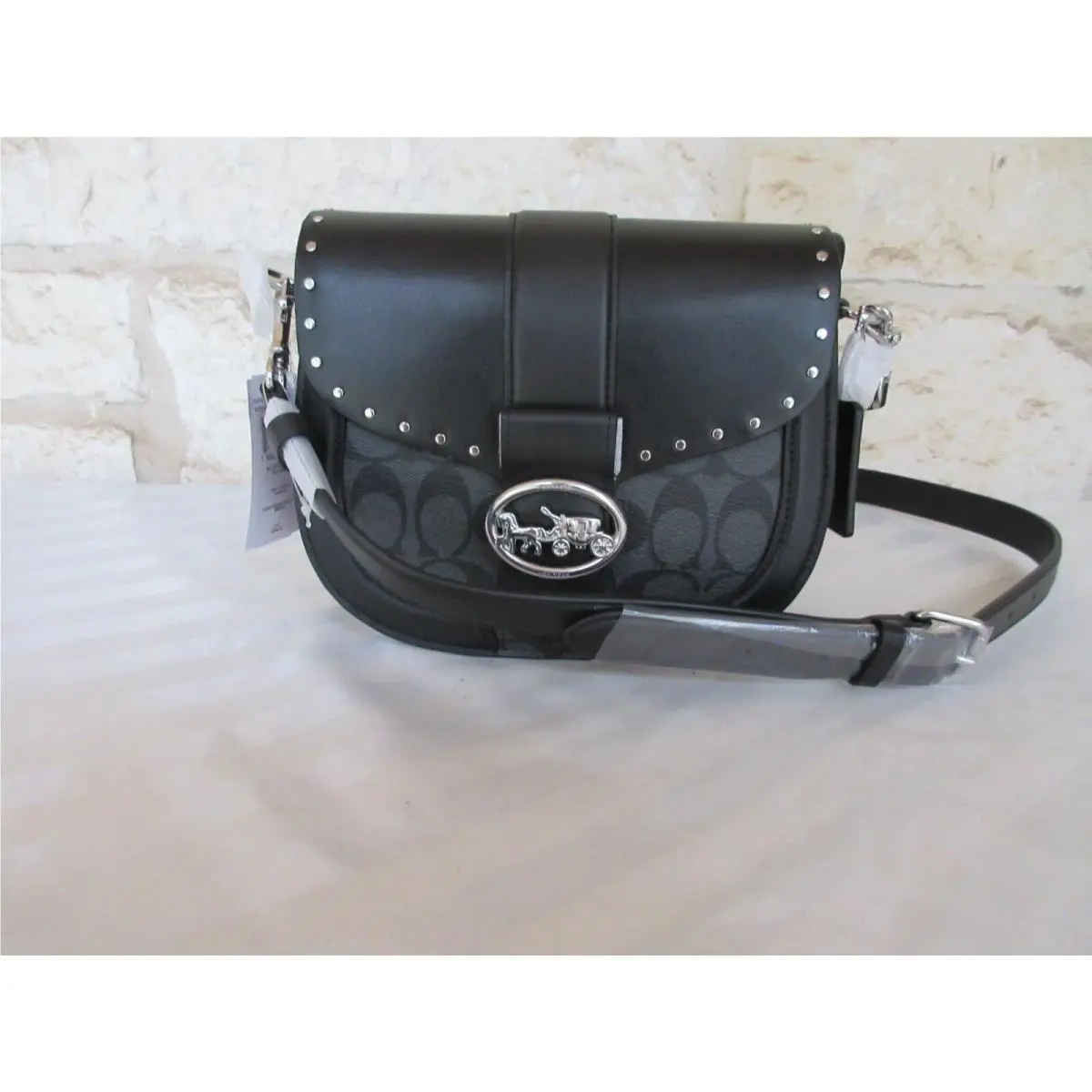 Coach  bag  - Coach Georgie - Georgie - Black, Handle/Strap: Black, Hardware: Silver