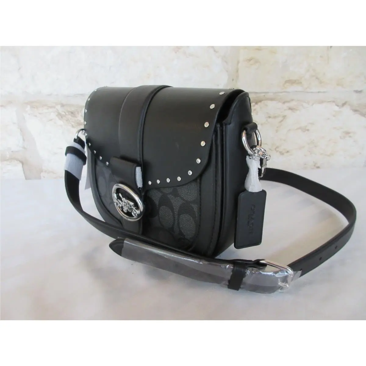 Coach  bag  - Coach Georgie - Georgie - Black, Handle/Strap: Black, Hardware: Silver